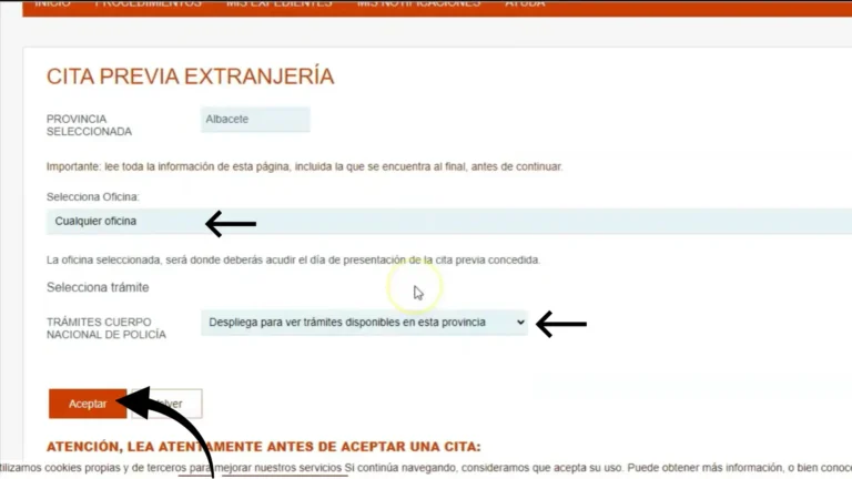 Seleccione el procedimiento: Seleccione el procedimiento: