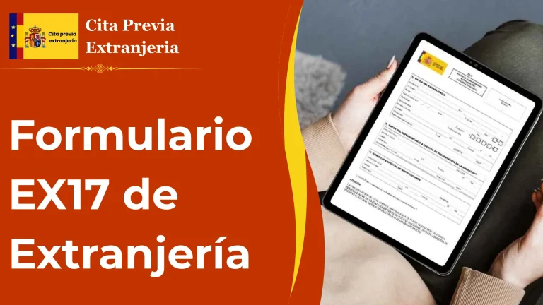 Formulario EX17 de Extranjería Descargar EX-17 PDF 2026 imagen destacada