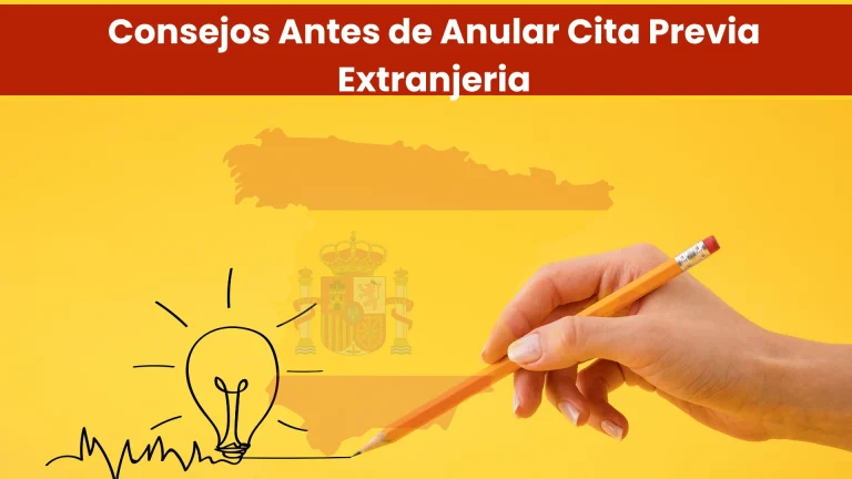 Consejos Antes de Anular Cita Previa Extranjeria